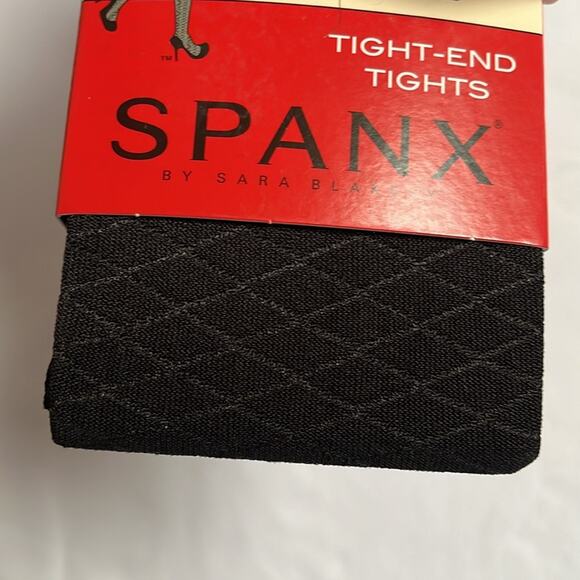 SPANX Patterned Bodyshaping Tight-End Tights Black Diamond Foil Size B - Picture 3 of 8